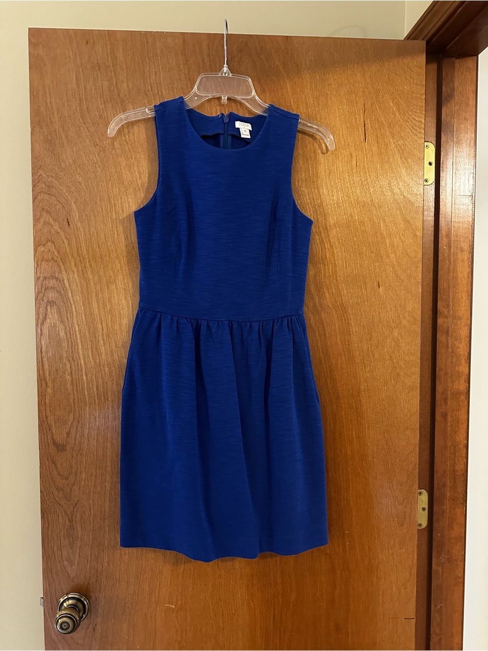 Classic Sleeveless Blue Fit & Flare Dress by J. Crew